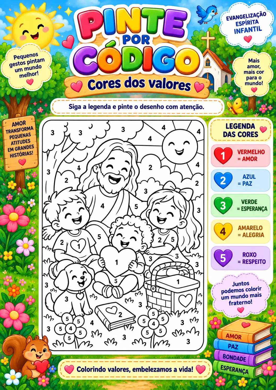Atividade pinte por código sobre valores